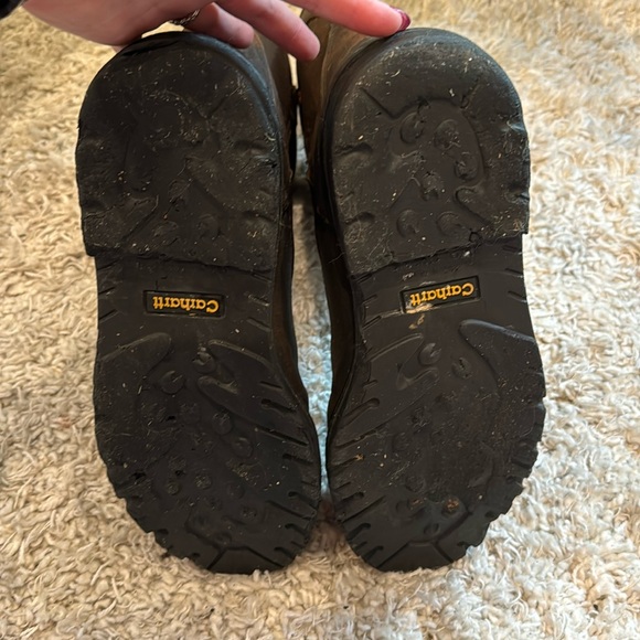 Carhartt brown men’s leather boots stock no. 3910 steel toe pull on work boots - Picture 9 of 9